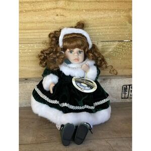 Vtg.  Dan Dee Collectible Memories Genuine Kelsey Musical Porcelain Doll Sitting